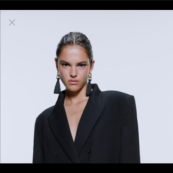 Long drop tassel earrings - Picture 2 of 3